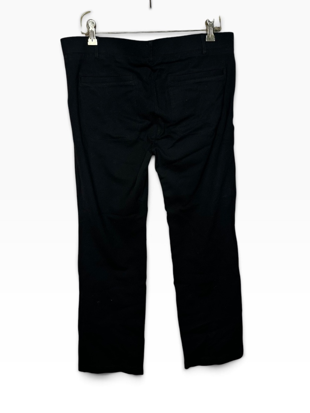 Betabrand Dress Pant Yoga Pants Straight Leg Black Button Fly Short Petite XL